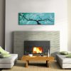 Bird Family Painting Original Modern Textured Tree Blossom Art Blue Sky on Stretched Canvas Custom Personalized 36x12