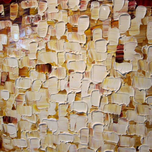 Custom Textured Painting Brown Red Modern Abstract Art Yellow White Sun Burst Original Big Palette Knife Art 72x36
