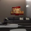 HUGE Zen Wall Art Red and Gold Large Painting Contemporary Abstract Asian Fusion Gnarly Plum Blossom Art Custom 56x40