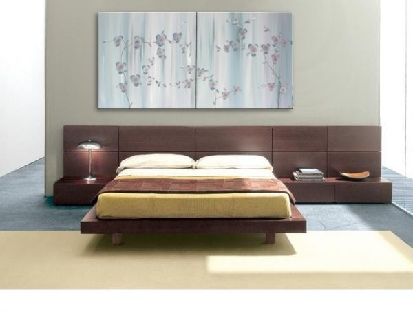 Large Delicate Japanese Orchid Painting Lilac Gray Elegant Original Calming Peaceful Grey Art Monochrome Custom 60x30