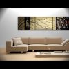 Large Gold and Black Painting Koi Fish, Orchids and Cherry Blossoms Chinese Zen Style Asian Fusion Original Art Custom 60x16