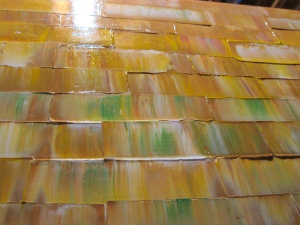 Large Modern Abstract Art Warm Colors Golden Browns, Ochre, Caramel, Yellow and Soft Greens 48x24 HUGE on Stretched Canvas CUSTOM