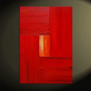 Large Red Modern Abstract Painting Urban Original Art on Stretched Canvas 24x36 on Michael: Tuesdays and Thursdays TV show Custom