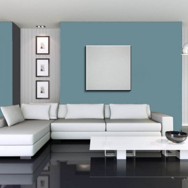 Large Square White Painting Abstract Textured Art Urban Original Impasto Painting on Stretched Canvas Stylish Design 30x30 Custom
