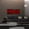 Modern Abstract Textured Painting Crimson Red Burgundy Original Palette Knife Art Impasto Different Sizes Available Custom 32x16