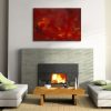 Red Abstract Painting Original Art on Stretched Canvas Fall Colors Painting Featured on TV Custom Version 36x24