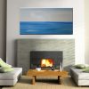 Seascape Art Large Ocean Painting Calm Seas Blue Grey Aqua Turquoise Wide Layout 48x24 Mails Quickly