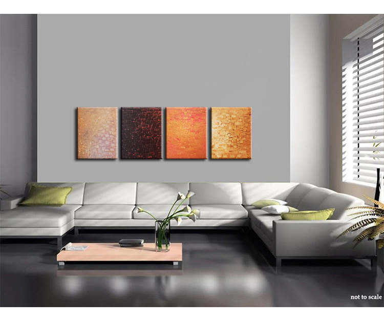Huge Abstract Painting Large Original Textured Art Warm Modern Contemporary Art Browns Orange Palette Knife Painting  64x20